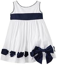 Hot Sale Biscotti Baby-Girls Infant Ship Shape Solid Dress, White, 12 Months