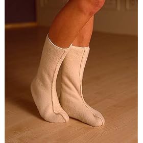 Click here to buy Children Bed Socks in Organic Merino Wool, Soft Grey, size Large by LANACare.