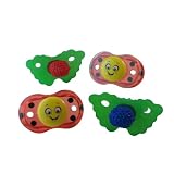 2 Girl Pacifiers/Teethers Set- Red/Blue