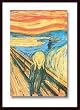 Art Poster Wood Framed Print - Scream - Artist: Edvard Munch- Poster Size: 24 X 36