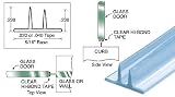 CRL Translucent Vinyl Double Leg Seal for 5/16 Maximum Gap - 98 in long - Pack of 5