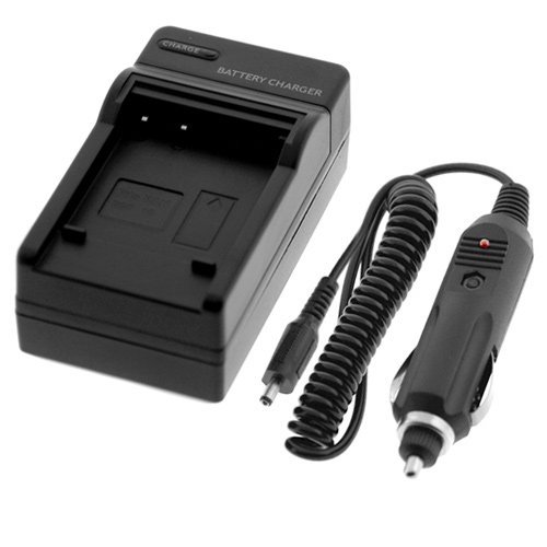 Digital Camera Battery Charger with Car Adapter for Panasonic Lumix DMC-FS15 / DMC-FS15A / DMC-FS15K / DMC-FS15S