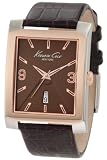 Kenneth Cole #KC1783 Men's Rectangular Leather Strap Analog Dress Watch
