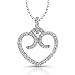 Victoria Kay Sterling Silver Diamond Heart Pendant (1/6cttw, JK, I2-I3), 18