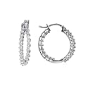 10k White or Yellow Gold Diamond Hoop Earrings (1 cttw, H-I Color, I3 Clarity)