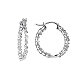 10k White or Yellow Gold Diamond Hoop Earrings (1 cttw, H-I Color, I3 Clarity)