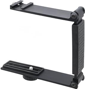 High Quality Aluminum Mini Folding Bracket For Sony Handycam HDR-SR11 (Accommodates Microphones Or Lights)