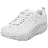 skechers mary janes shape ups-Skechers Women's Shape Ups XF - Energy Blast Lace-Up Fashion Sneaker,White,7.5 W US
