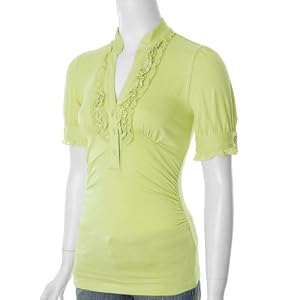 Buy Adriana Brand Junior Ruffled Empire Waist Knit Top by Adriana Brand