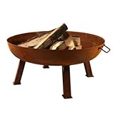 Sunnydaze Large Rustic Cast Iron Fire Pit Bowl, 34 Inch Diameter