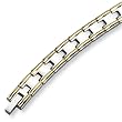 24K Gold Plated Polished Stainless Steel Bracelet - 8.5 Inches