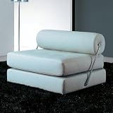 Tia Convertible Leatherette Daybed/Chair in White