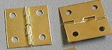 100 1x1 Inch Brass Plated Butt Hinge W/screws