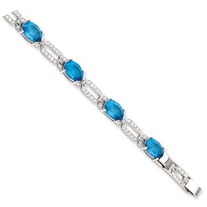Simulated Aquamarine Bracelet by