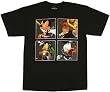 Kingdom Hearts Four Kings Squares Men's Tee, Black