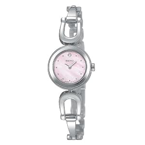 Seiko Women's SUJE67 Diamond Silver-Tone Watch