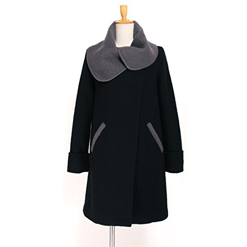 CLICK[クリック] ジャケット レディース ポケット付き BIGカラー比翼コートCO 無地 シンプル コート