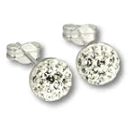 SilberDream Glitzer Ohrstecker Halbku...