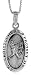 Sterling Silver St. Christopher Pendant for Baseball , 1 3/8 in. (35mm) tall
