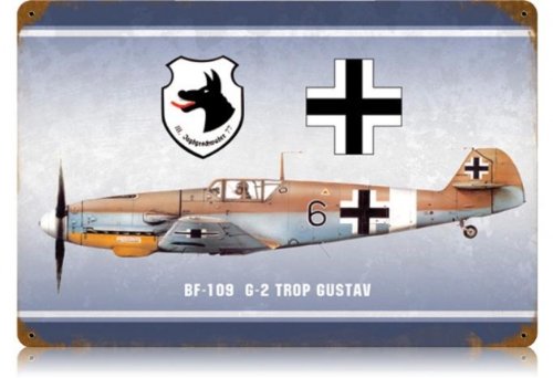 Cover image : Trop Gustav Aviation Vintage Metal Sign - Victory Vintage Signs