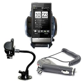 Xylo Car Kit: Windscreen Suction Mount Holder and In Car Charger for the HTC TOUCH DIAMOND 1 & 2