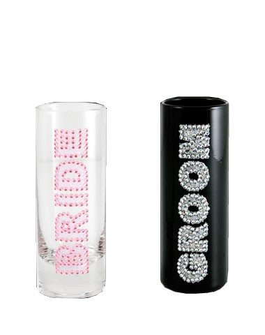 Bride/Groom Bling Shooters Shooter Glasses