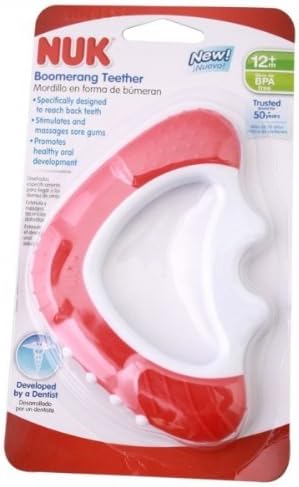 NUK Boomerang Teether White and Red by Preciastore
