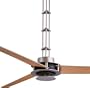 Minka-Aire Fans F528-BS/CH 56" San Francisco Contemporary Brushed Steel Ceiling Fan w/ Wall Ctrl