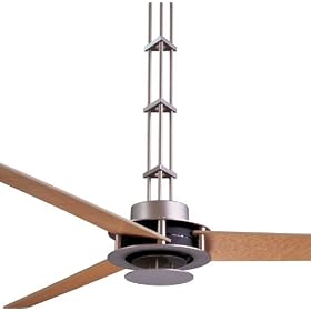 Minka-Aire Fans F528-BS/CH 56" San Francisco Contemporary Brushed Steel Ceiling Fan w/ Wall Ctrl