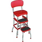 Cosco Home & Office 11-120-RED1 Retro Chair/Step Stool