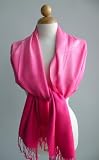 Hot Pink 2 Tone Pashmina Shawl-100% Mongolian Pashmina w/2 Tone Design,Soft & Comfortable,Super Saving,Convenient Size at 27 x 70 100% Satisfaction Guaranteed