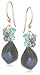 14k Yellow Gold Labradorite, Apatite, and Iolite Drop Earrings