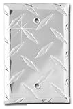 Diamond Life MC1BL.D Formula 1Wall Plate -XL Single Blank 5 H x 3.25 W Diamond Plate - Case of 25
