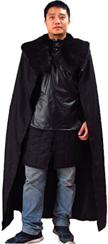 Knights Cloak Cape Costume Crow Full Kit Cosplay Belt Outfit for Man and Child (Child-Small)