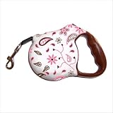 Avant Garde Retractable Dog Leash in Floral Fling Print Size: Medium
