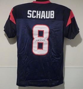 Matt Schaub Autographed Blue Size XL Jersey Houston Texans