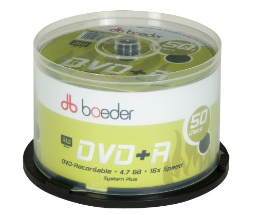 Geha 00116508 Boeder DVD+R 4,7GB, 16xSpeed, 50er Cakebox Preisvergleich