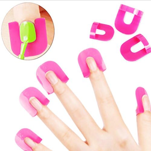 Charites Manicure Tool Reusable Nail Gel Model Clip Stencils Nail Edge Skin Protector Gradient Print Overflow Preventing Chips