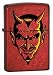 Zippo Lighter - Horned Cackling Devil Lucifer Candy Apple Red