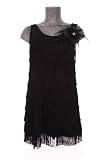 Hell Bunny 1920's Tassle Micro Mini Dress Black Size