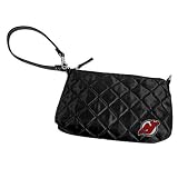 NHL New Jersey Devils Ladies Black Quilted Wristlet Purse