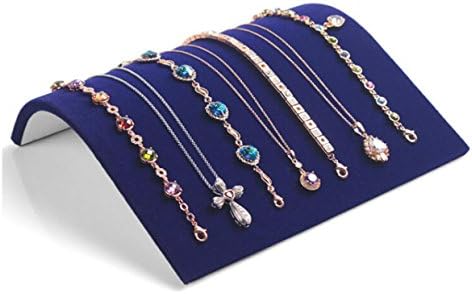 New Whole Fabric Jewelry Stand Necklace Bracelet Display Photography Props Color:Blue