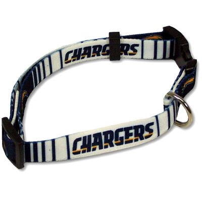 SAN DIEGO CHARGERS ADJUSTABLE NYLON DOG PET COLLAR SZ L