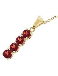 Tommaso Design (tm) Long Genuine Rhodolite Garnet Straight Journey Pendant