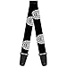 Buckle-Down Guitar Strap - Native American Skull Black/White - 2