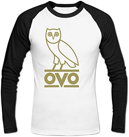RHUAN Men's Ovo Bird Owl baseball tshirt XXL White