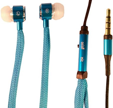 Jkatop Earbud In-ear Shoelace Headphone Earphone with Microphone for Hands-free Call for Apple Iphone Samsung Galaxy Ipad Music Equipments (Blue)