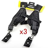 Neewer 3x Double Shoulder Belt Strap for Canon Nikon Sony 2 SLR DSLR Camera ....