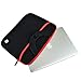 13 inch MacBook Air Sleeve, MacBook Pro Sleeve, KOZMICC 13 13.3 Inch Premium Neoprene MacBook Sleeve Case (Black/Red) w/Handle for Apple MacBook Air, MacBook Pro Retina, MacBook Pro 2016, MacBook