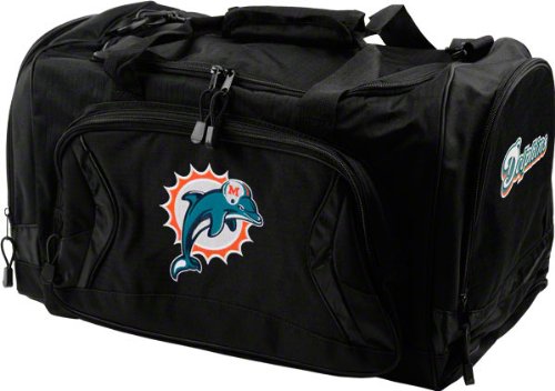 Miami Dolphins Black Flyby Duffle Bag